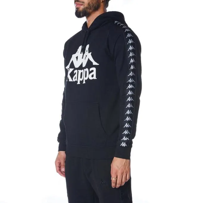 222 Banda Hurtado 2 Hoodie 8211 Black White Black White Men Kappa Hoodies and Sweatshirts