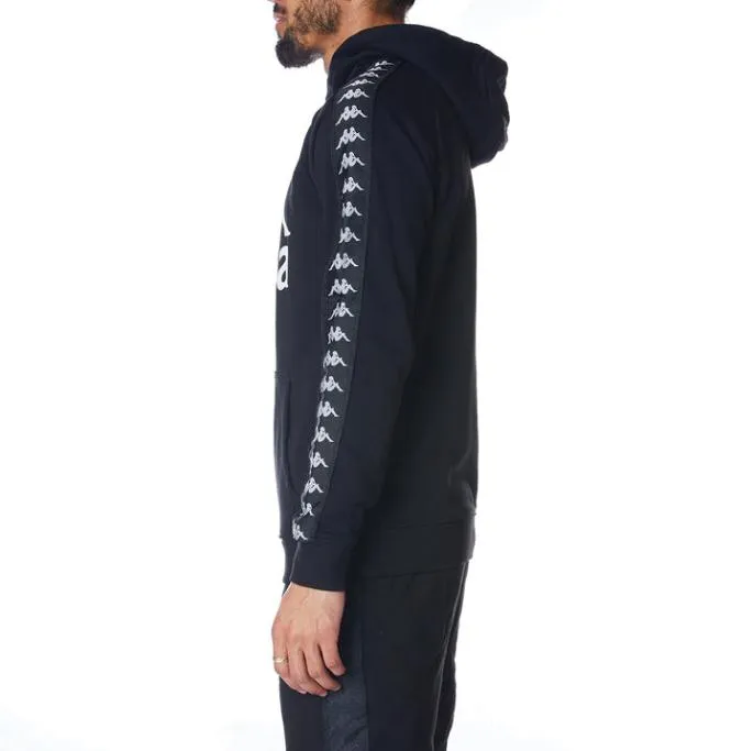 222 Banda Hurtado 2 Hoodie 8211 Black White Black White Men Kappa Hoodies and Sweatshirts