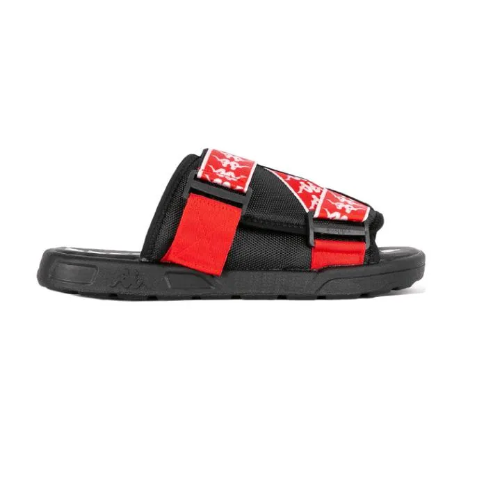 222 Banda Mitel 1 Sandals 8211 Black Red White Black Red White Footwear Kappa Sandals