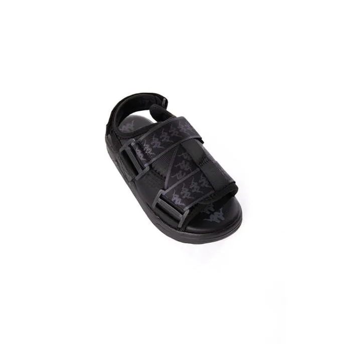222 Banda Mitel 2 Toddlers Sandals 8211 Black Grey KidsFootwear Kappa Sandals