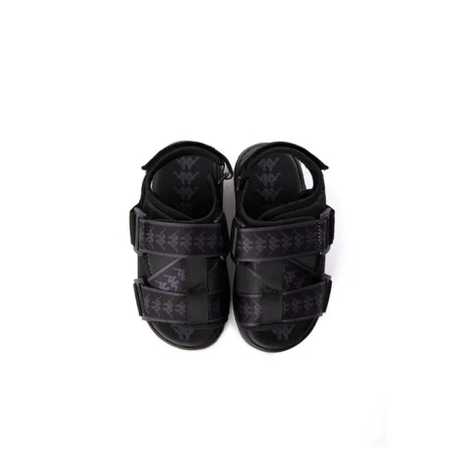 222 Banda Mitel 2 Toddlers Sandals 8211 Black Grey KidsFootwear Kappa Sandals