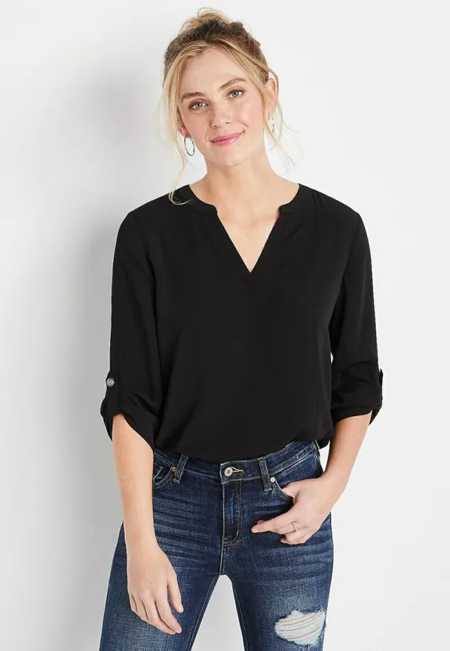 34 Sleeve Popover Blouse Women Maurices Tops