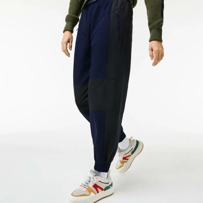 Activewear Women Lacoste Women039s Badge Colorblock Joggers Navy Blue Black R8p