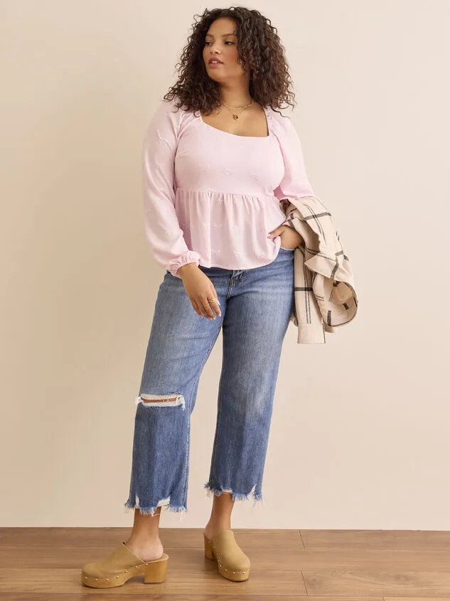 Aila Bow Textured Babydoll Top Ballerina Women Altar039d State Tops Aila Bow Textured Babydoll Top Ballerina Women Altar039d State Tops