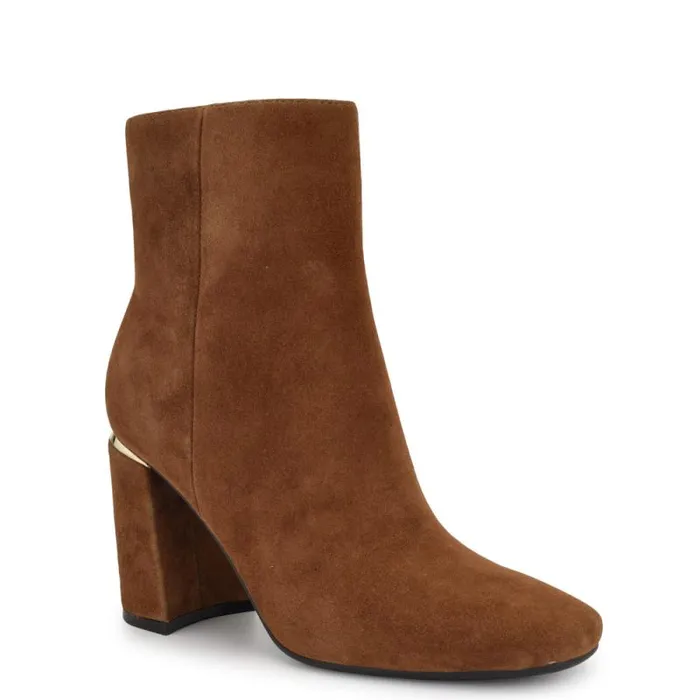 Ailet 92159 Square Toe Booties Natural Suede Women Nine West Boots and Booties Ailet 92159 Square Toe Booties Natural Suede Women Nine West Boots and Booties