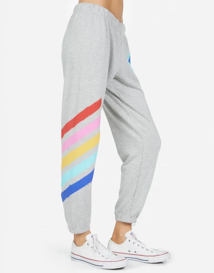 Alana Painted Evil Eye Heather Grey Women Lauren Moshi Crop Sweatpants