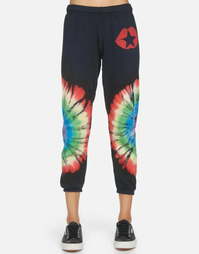 Alana Star Kiss Rainbow Burst Women Lauren Moshi Crop Sweatpants