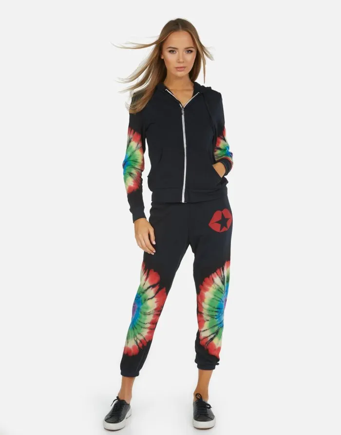 Alana Star Kiss Rainbow Burst Women Lauren Moshi Crop Sweatpants