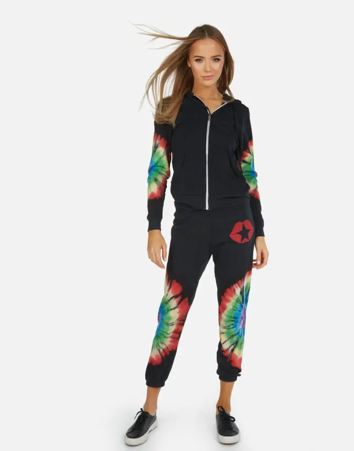 Alana Star Kiss Rainbow Burst Women Lauren Moshi Crop Sweatpants
