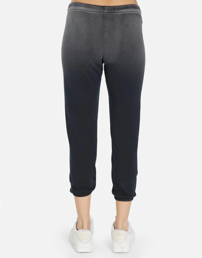 Alana Wild Wolf Jet Black Ombre Women Lauren Moshi Crop Sweatpants