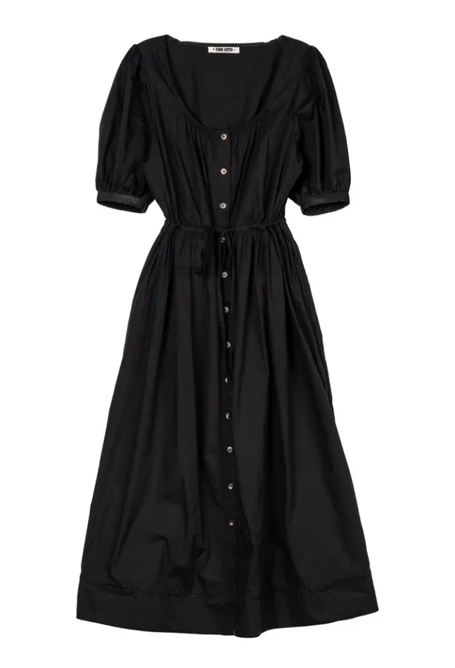 Albertine Black Cotton Dress Women Ciao Lucia Long Dresses
