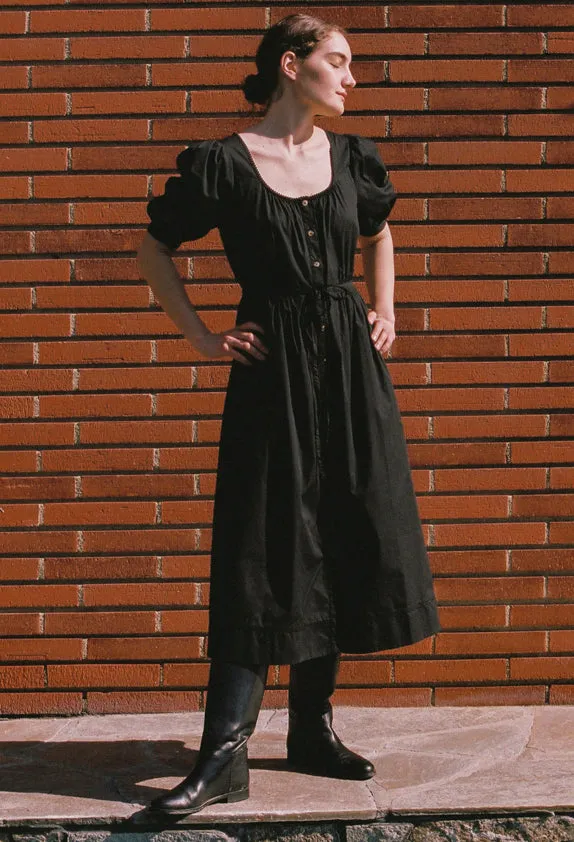 Albertine Black Cotton Dress Women Ciao Lucia Long Dresses