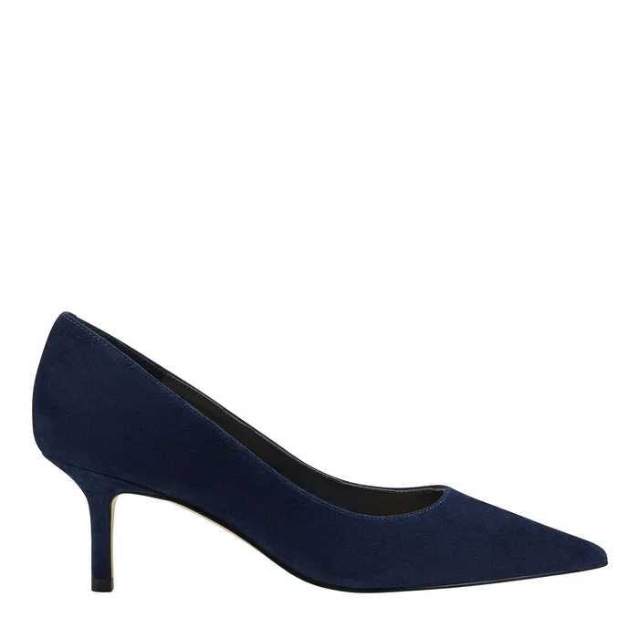 Alola Pump Dark Blue Suede Women Heels and Pumps Marc Fisher
