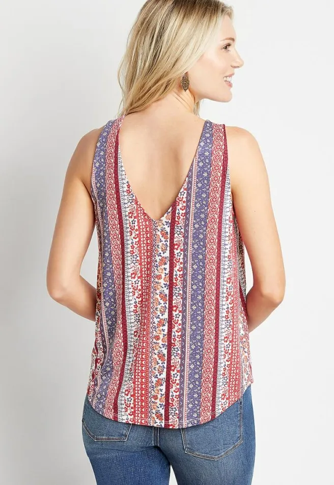 Americana Henley Tank Top Women Maurices Tops