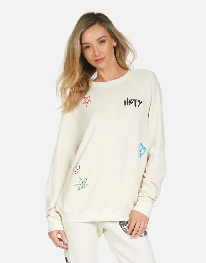 Anela Peace Hippie Ivory Women Lauren Moshi Long Sleeve