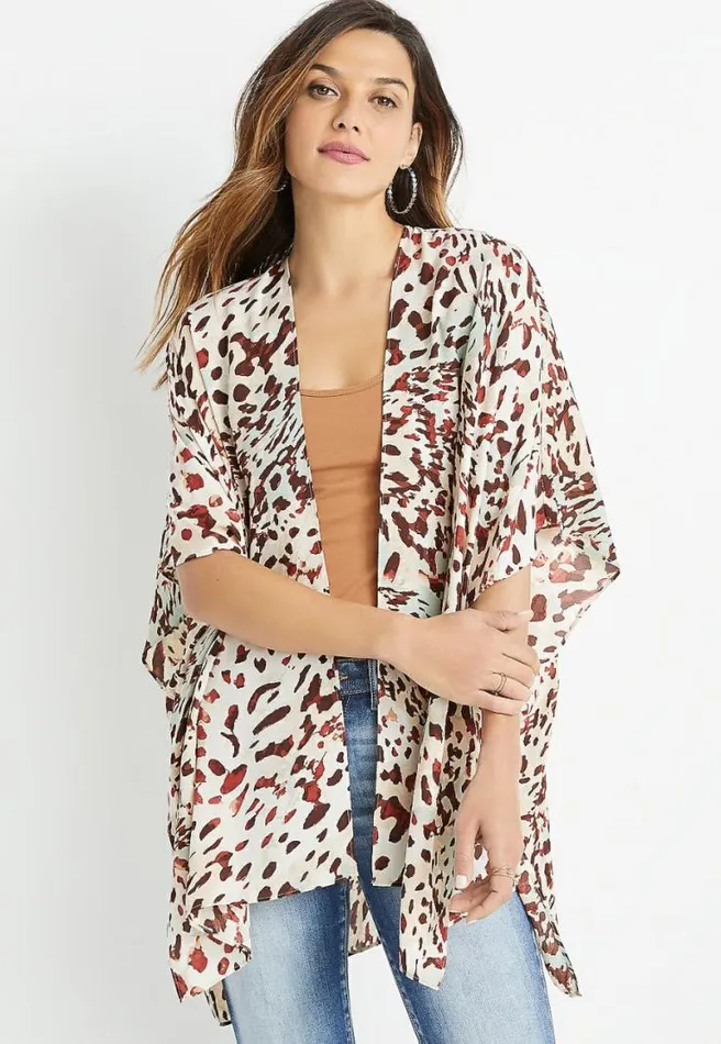 Animal Print Ruana Women Maurices Tops