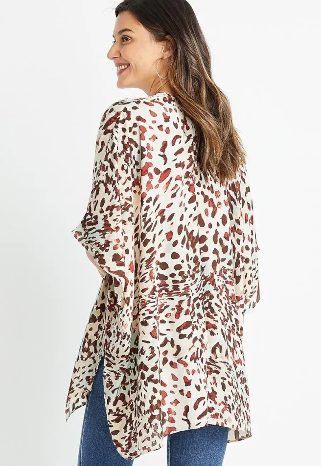 Animal Print Ruana Women Maurices Tops