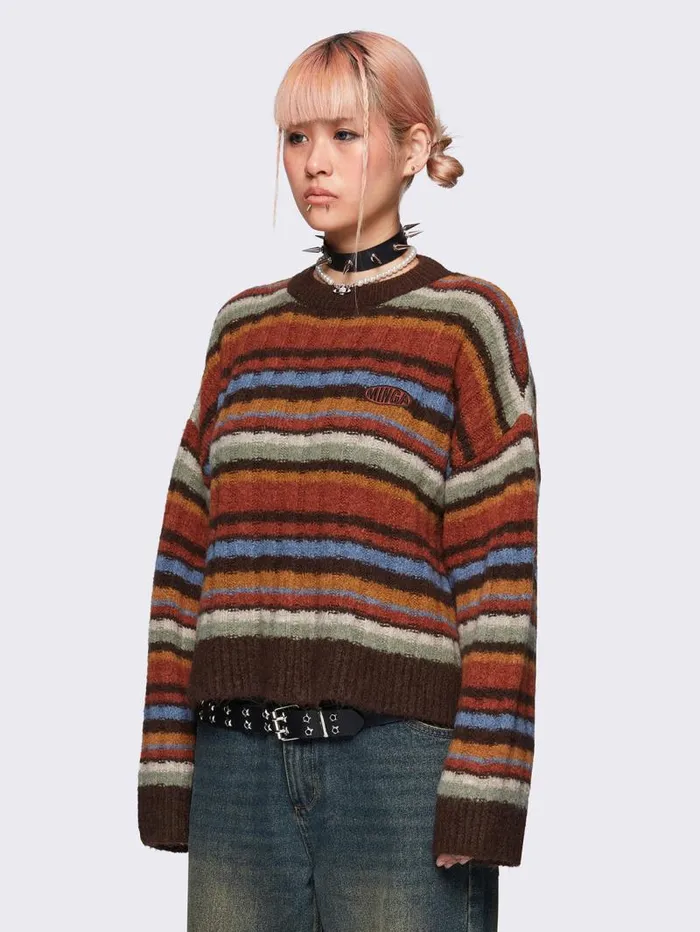 Anne Striped Sweater Women Minga London Knitwear