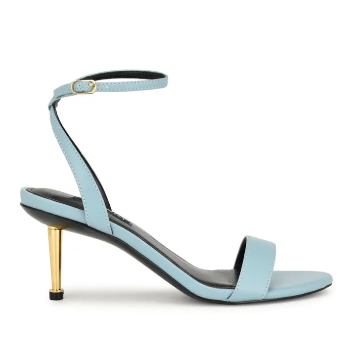 Anny Ankle Strap Heeled Sandals Blue Women Nine West Heels