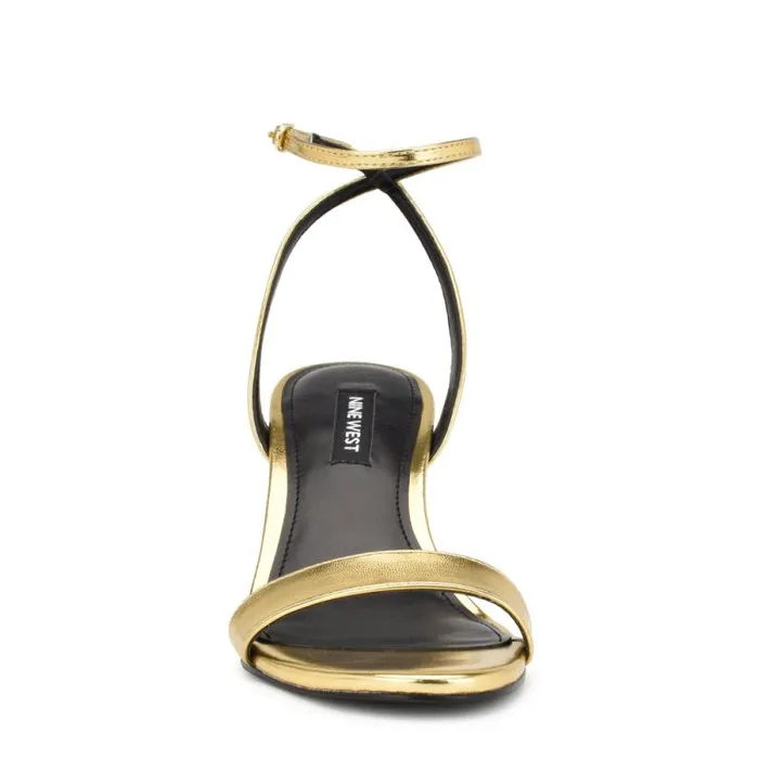 Anny Ankle Strap Heeled Sandals Gold Women Nine West Sandals Anny Ankle Strap Heeled Sandals Gold Women Nine West Sandals