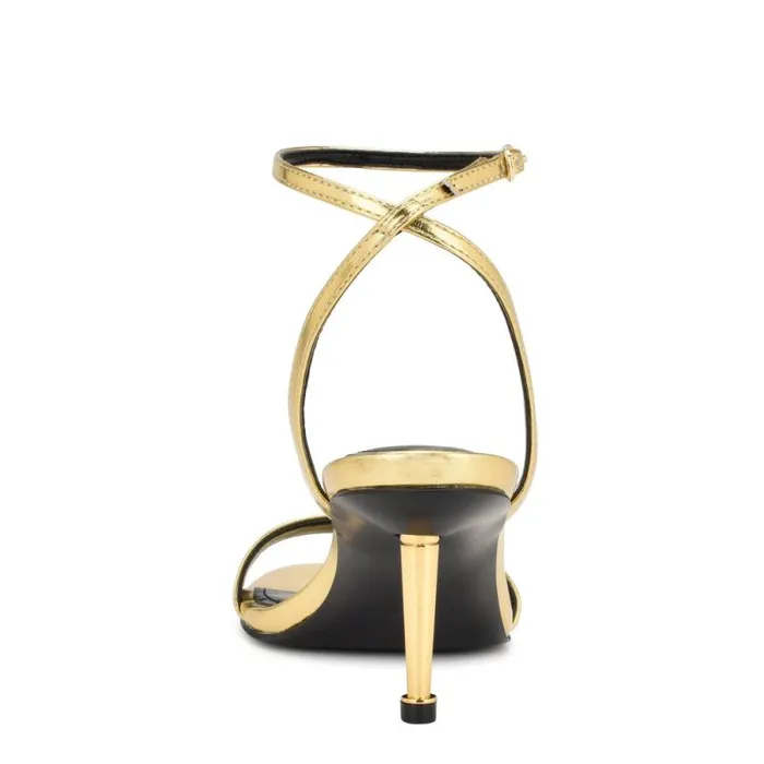 Anny Ankle Strap Heeled Sandals Gold Women Nine West Sandals Anny Ankle Strap Heeled Sandals Gold Women Nine West Sandals