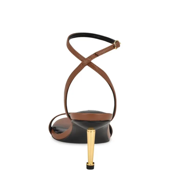 Anny Ankle Strap Heeled Sandals Medium Brown Women Nine West Heels Anny Ankle Strap Heeled Sandals Medium Brown Women Nine West Heels