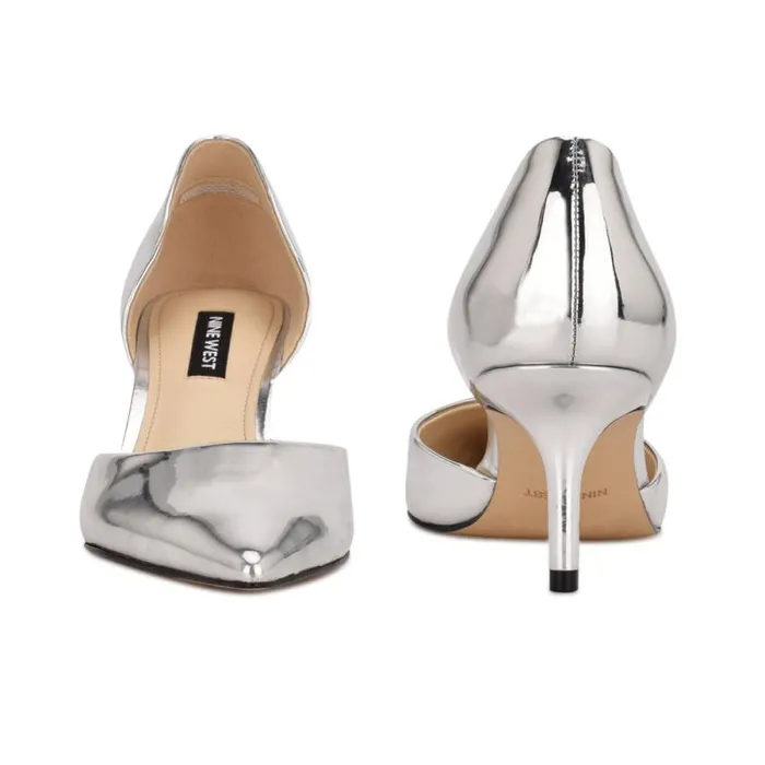 Arive Pointy Toe Pumps Silver Mirror Metallic Women Nine West Heels Arive Pointy Toe Pumps Silver Mirror Metallic Women Nine West Heels