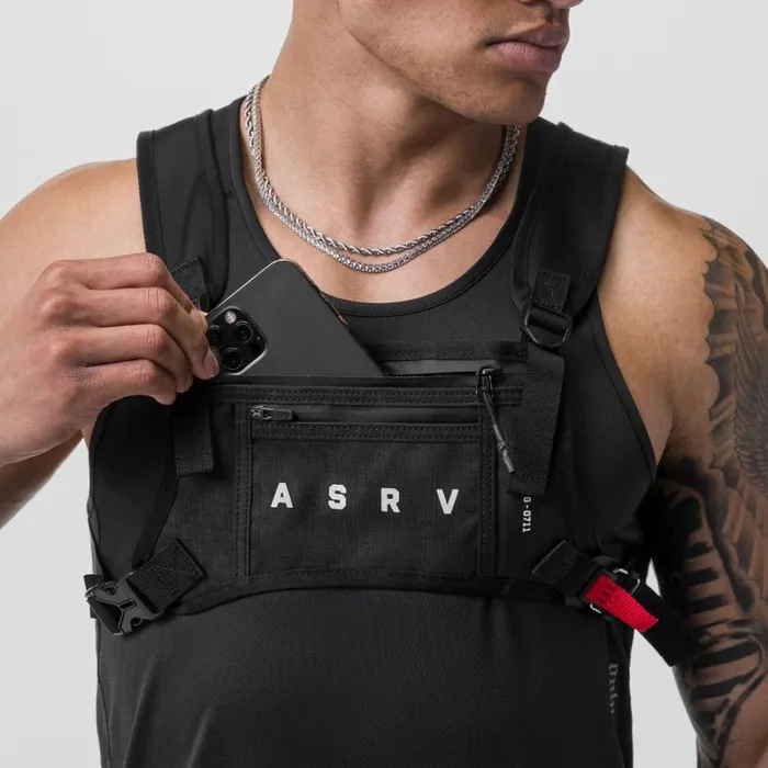 ASRV Bags Men Cordura Lightweight Chest Pack Black