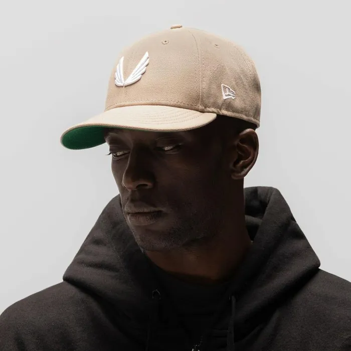 ASRV Hats and Headwear Men New Era 59Fifty Low Profile Hat Beigewhite wings