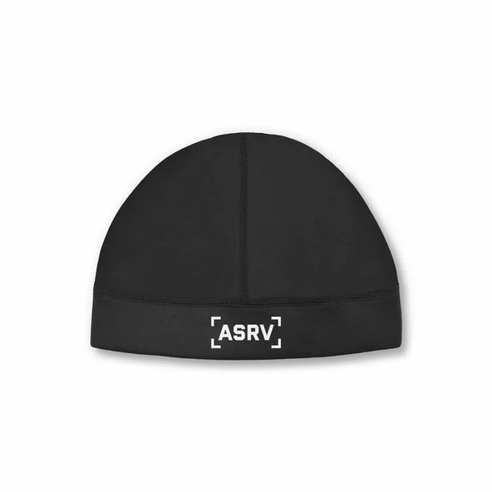 ASRV Hats and Headwear Men Performance Bracket Logo Skull Cap Black
