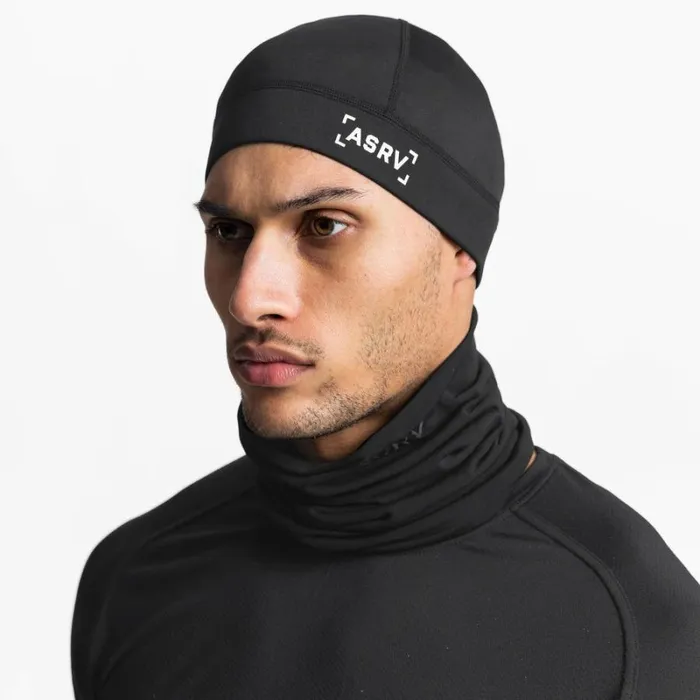 ASRV Hats and Headwear Men Performance Bracket Logo Skull Cap Black