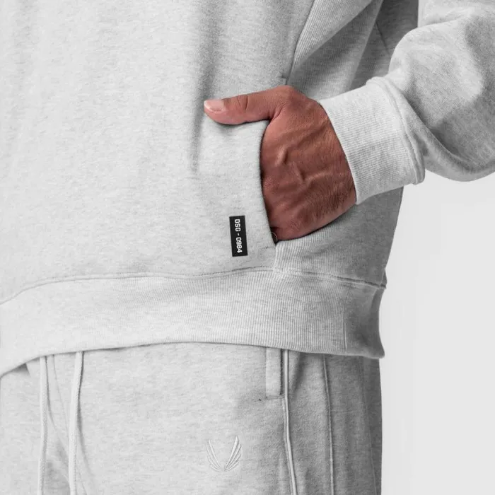 ASRV Hoodies and Sweatshirts Men Herringbone Terry Crewneck Heather Grey