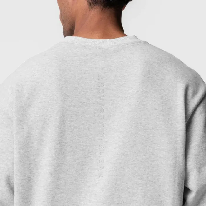 ASRV Hoodies and Sweatshirts Men Herringbone Terry Crewneck Heather Grey