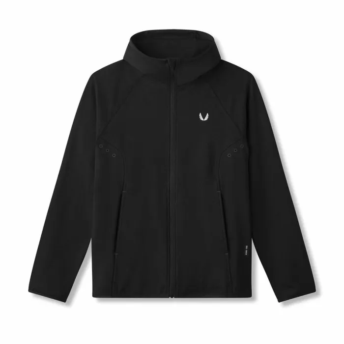 ASRV Hoodies and Sweatshirts Men Performance Fleece Zip Hoodie Black
