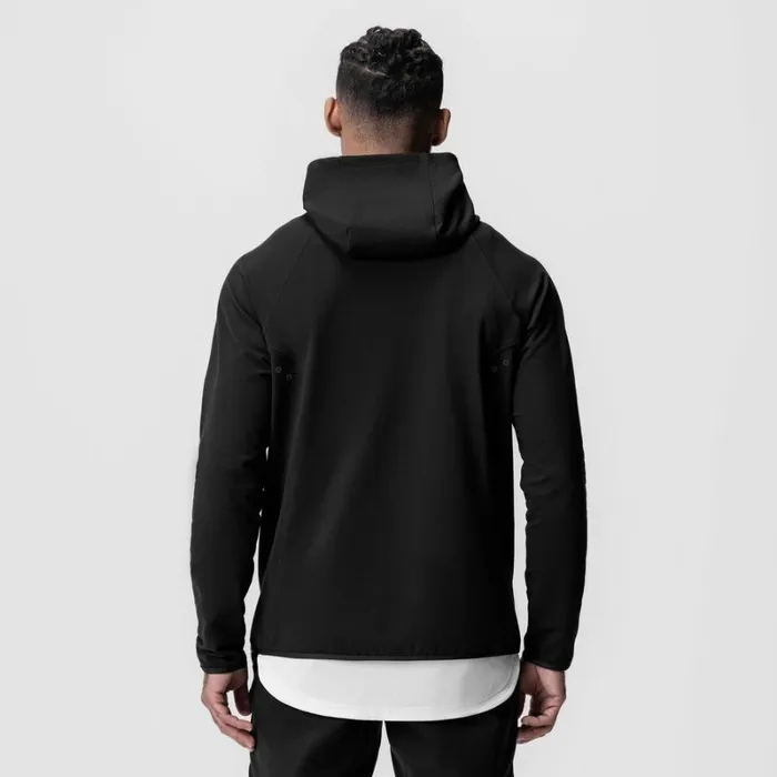 ASRV Hoodies and Sweatshirts Men Performance Fleece Zip Hoodie Black