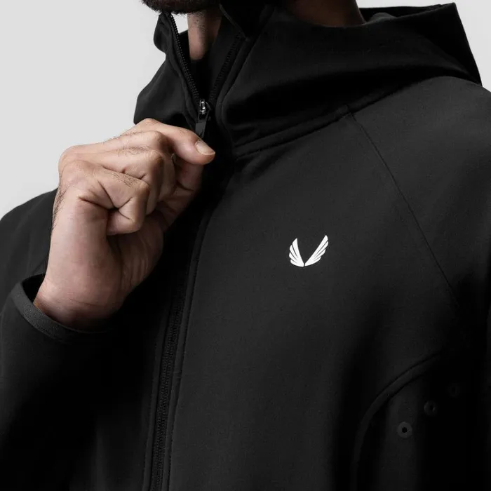 ASRV Hoodies and Sweatshirts Men Performance Fleece Zip Hoodie Black
