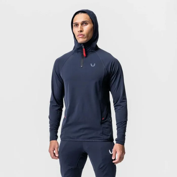 ASRV Hoodies and Sweatshirts Men Thermal Training Hoodie Navy