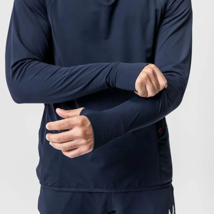 ASRV Hoodies and Sweatshirts Men Thermal Training Hoodie Navy