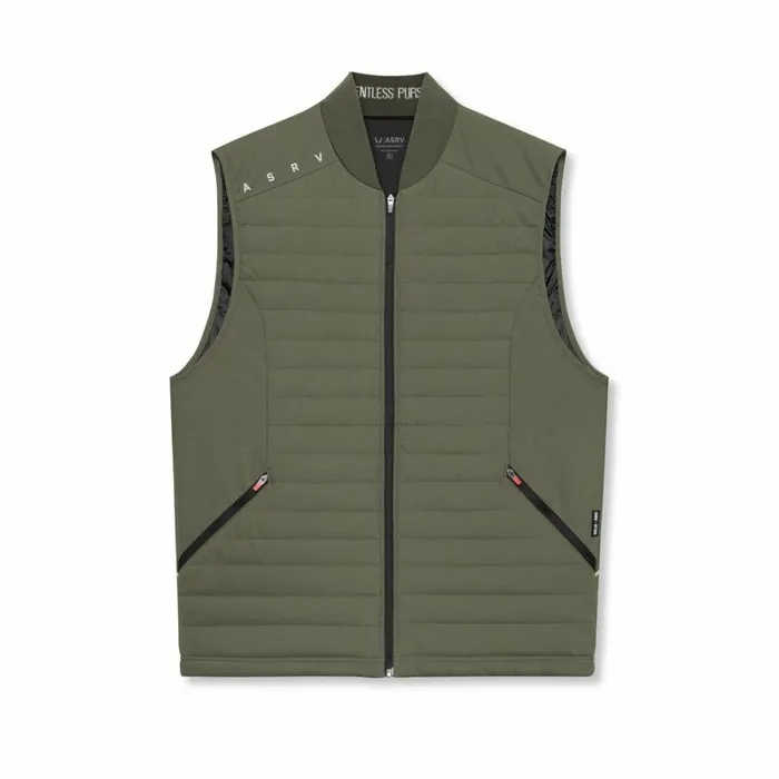 ASRV Jackets and Outerwear Men Waterproof Insulated Run Vest Olive