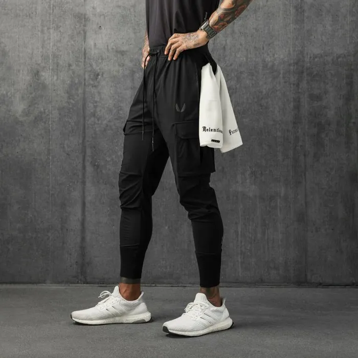 ASRV Joggers and Pants Men TetraLite Cargo High Rib Jogger Black