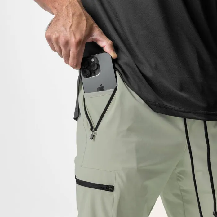 ASRV Joggers and Pants Men TetraLite Inlay Pocket High Rib Jogger Sage