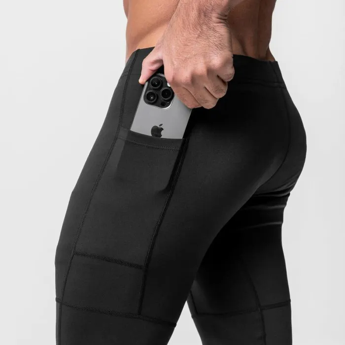 ASRV Leggings Men WarpFlexx Side Pocket Legging Black