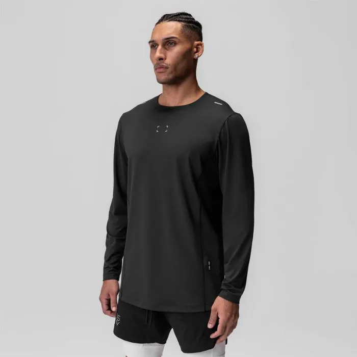 ASRV Long Sleeves Men NanoMesh Training Long Sleeve Black 034space Bracket034 ASRV Long Sleeves Men NanoMesh Training Long Sleeve Black 034space Bracket034