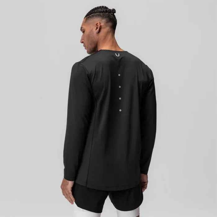 ASRV Long Sleeves Men NanoMesh Training Long Sleeve Black 034space Bracket034 ASRV Long Sleeves Men NanoMesh Training Long Sleeve Black 034space Bracket034