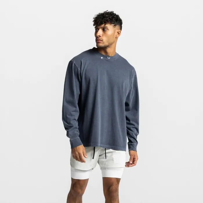 ASRV Long Sleeves Men Technical Essentials Relaxed Long Sleeve Faded Navy