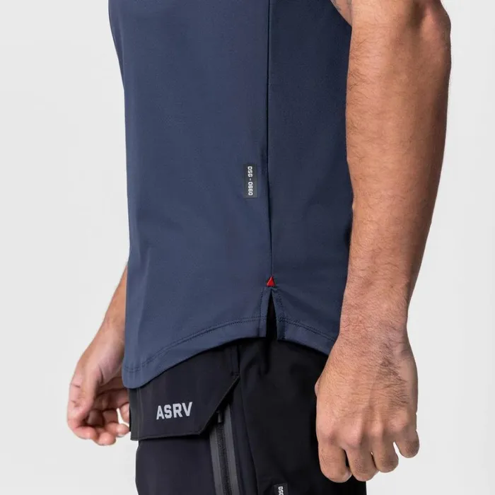 ASRV Short Sleeves Men AeroSilver Established Tee Navy 034box Logo034