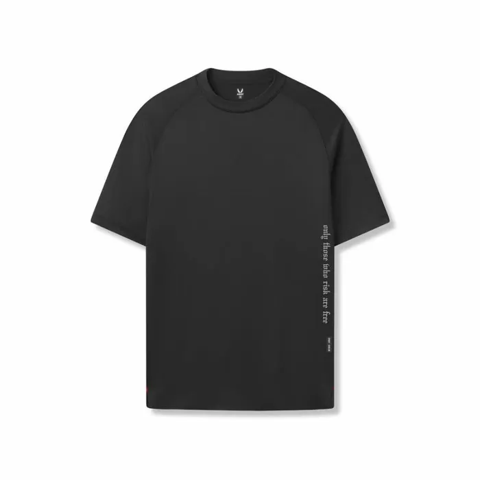 ASRV Short Sleeves Men AeroSilver Fitted Tee Black 034otwr034