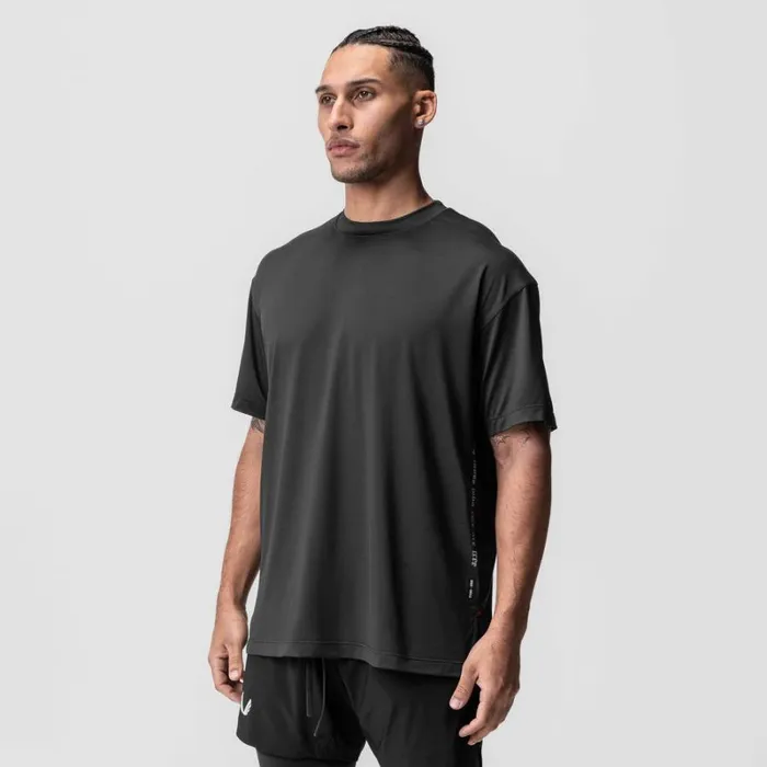 ASRV Short Sleeves Men AeroSilver Oversized Tee Black 034otwr034