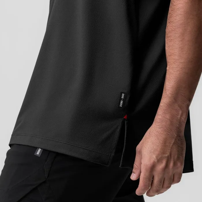 ASRV Short Sleeves Men AeroSilver Oversized Tee Black