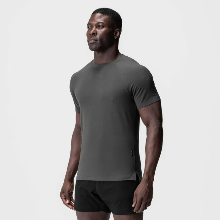 ASRV Short Sleeves Men Supima Fitted Tee Space Grey